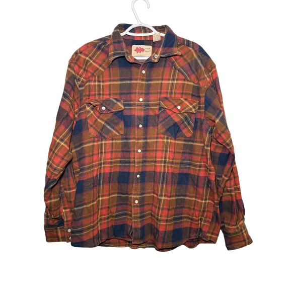 Field & Stream Other - Field & Forest plaid pearl button snap mens cotton shirt XL chore barn outdoors